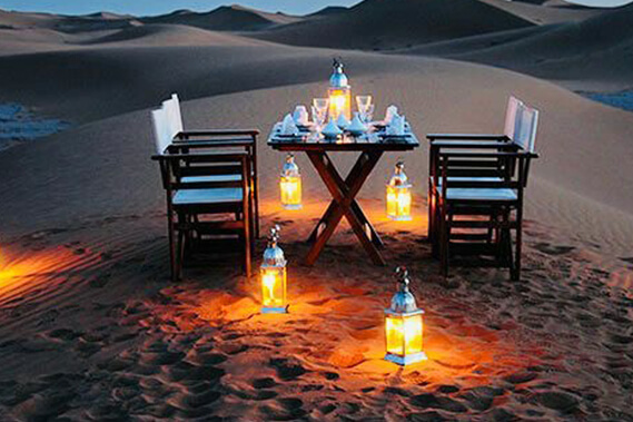 Private desert party in private tent